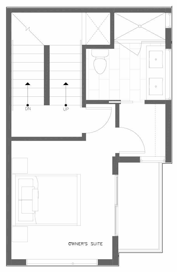 Third Floor Plan of 6313C 9th Ave NE in Zenith Towns West by Isola Homes