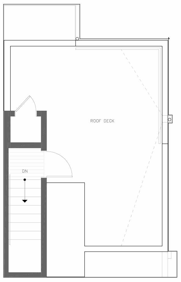 Roof Deck Floor Plan of 6311D 9th Ave NE in Zenith Towns West by Isola Homes