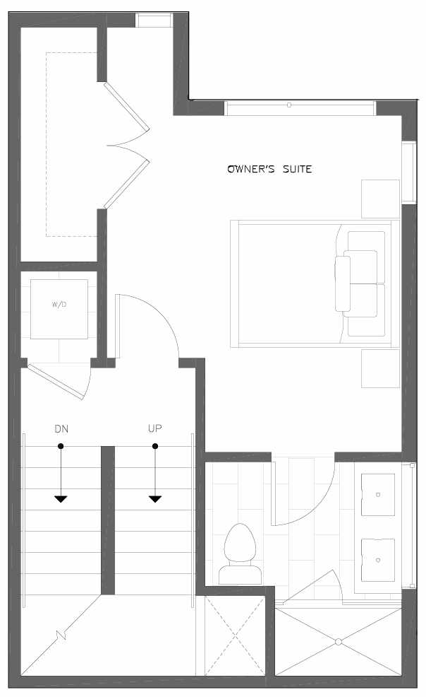 Third Floor Plan of 6311D 9th Ave NE in Zenith Towns West by Isola Homes