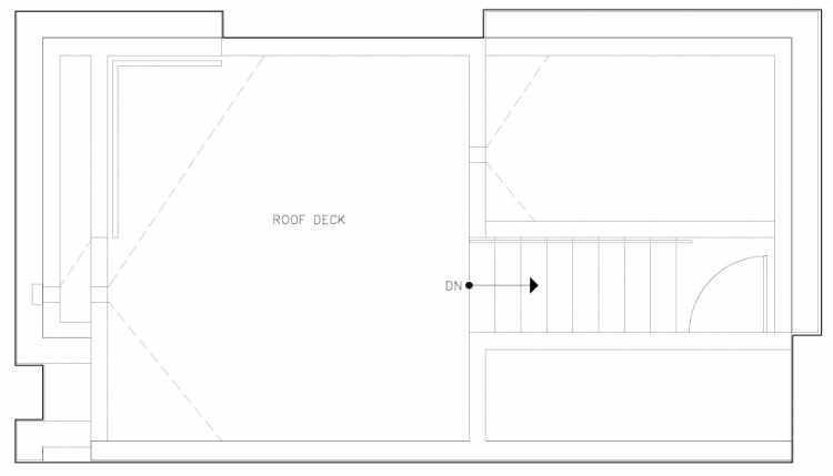 Roof Deck Floor Plan of 6317A 9th Ave NE, One of Zenith Towns North by Isola Homes