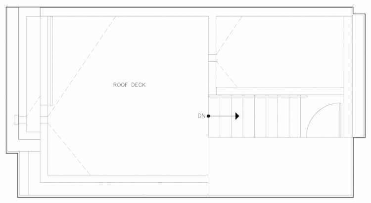 Roof Deck Floor Plan of 6317B 9th Ave NE, One of Zenith Towns North by Isola Homes