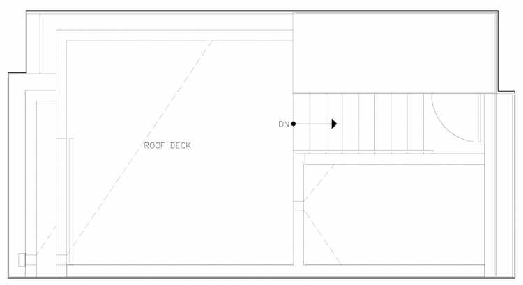 Roof Deck Floor Plan of 6317C 9th Ave NE, One of Zenith Towns North by Isola Homes