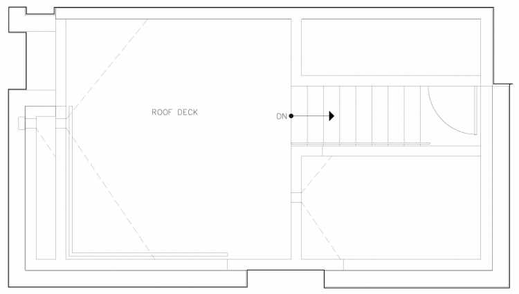 Roof Deck Floor Plan of 6317F 9th Ave NE, One of Zenith Towns North by Isola Homes