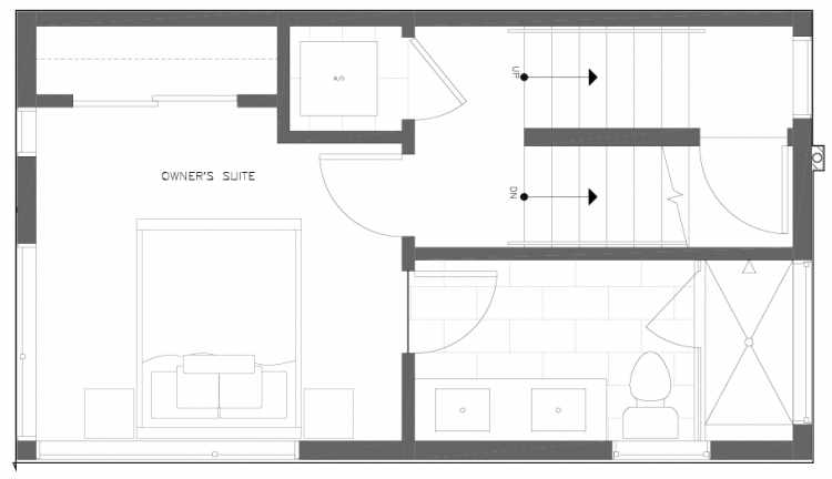 Third Floor Plan of 6317F 9th Ave NE, One of Zenith Towns North by Isola Homes