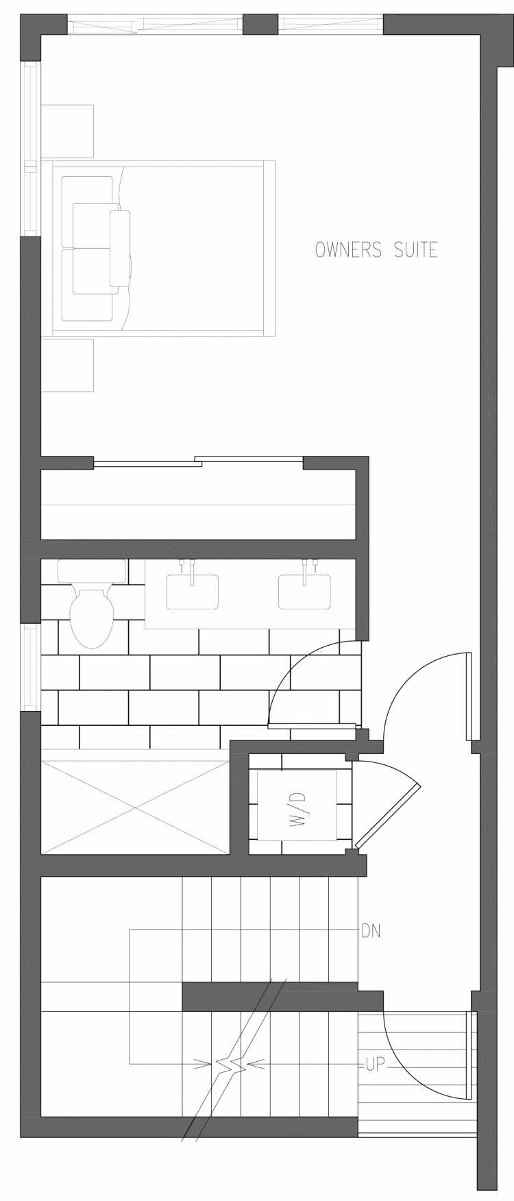 Third Floor Plan of 6411 14th Ave NW, One of the Oleana Townhomes in Ballard by Isola Homes