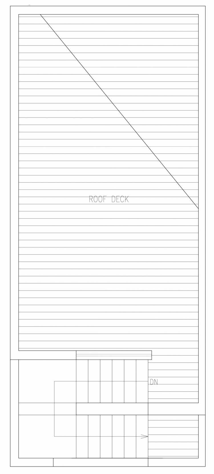 Roof Deck Floor Plan of 6411 14th Ave NW, One of the Oleana Townhomes in Ballard by Isola Homes