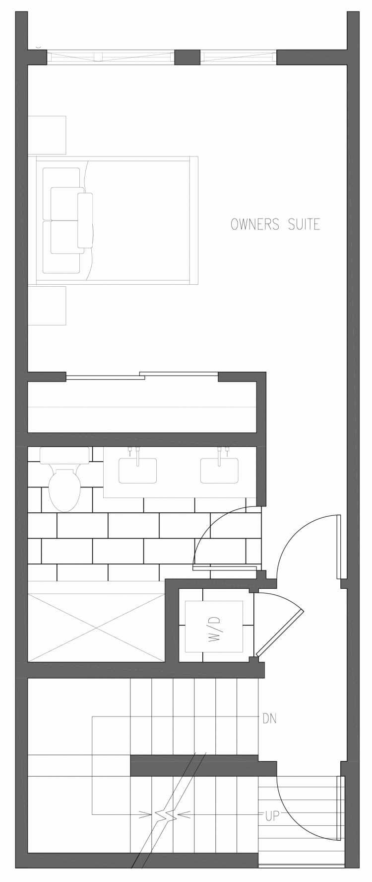 Third Floor Plan of 6413 14th Ave NW, One of the Oleana Townhomes in Ballard by Isola Homes