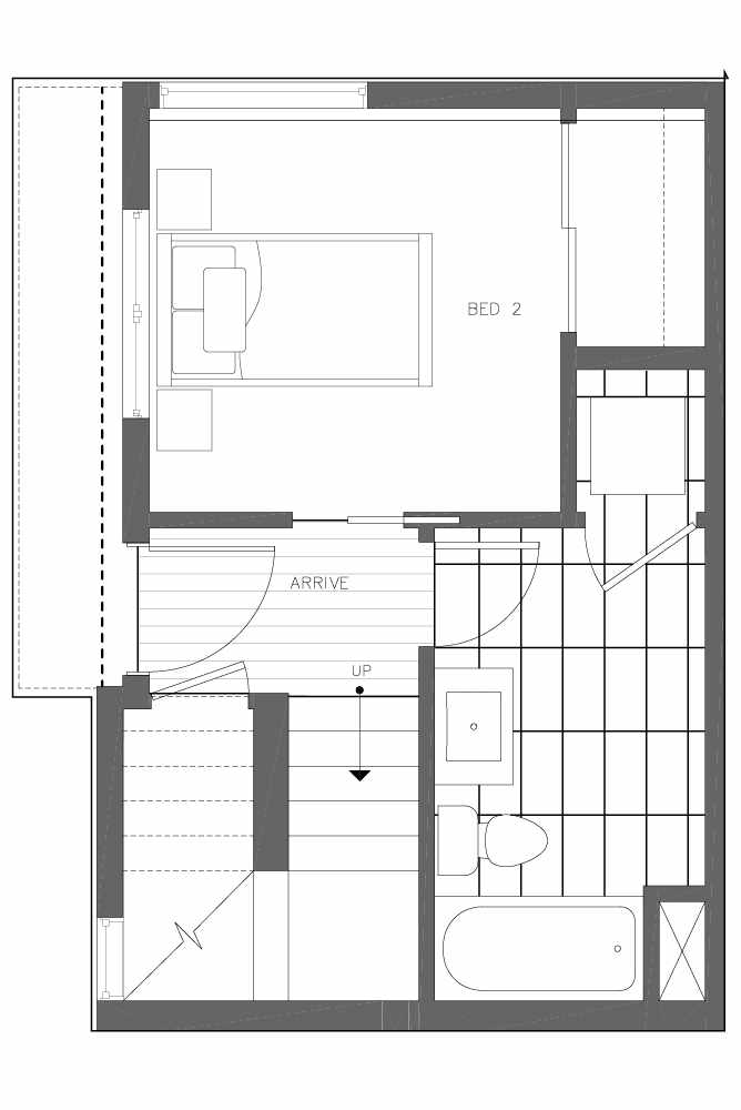 First Floor Plan of 6539C 4th Ave NE in the Bloom Townhomes at Green Lake