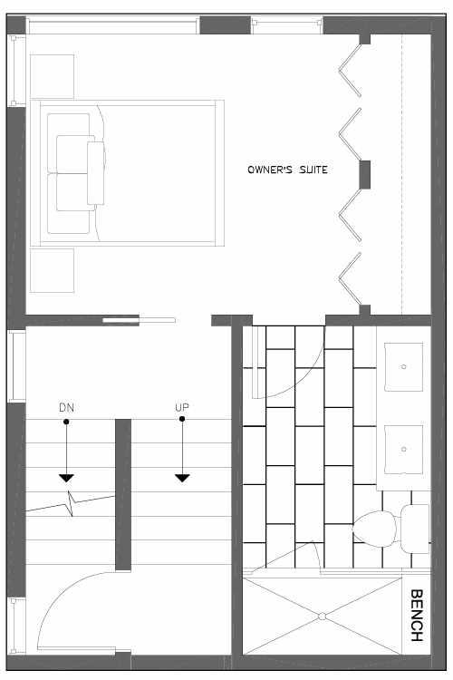 Third Floor Plan of 6539C 4th Ave NE in the Bloom Townhomes at Green Lake