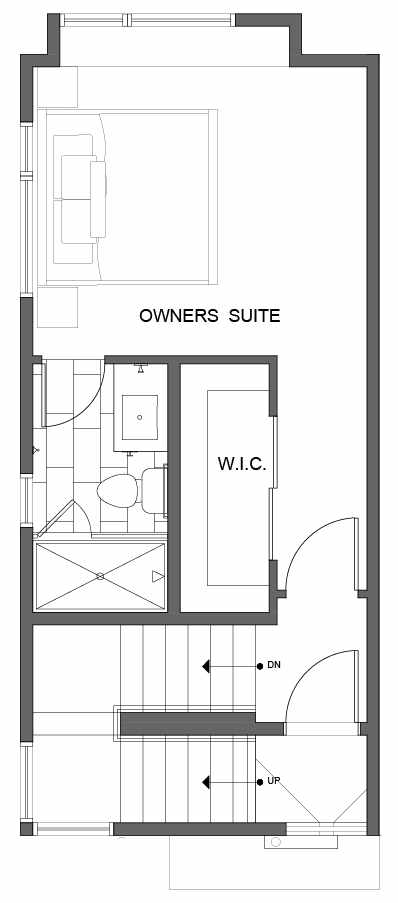 Third Floor Plan of 7051 9th Ave NE, One of the Clio Townhomes in Roosevelt