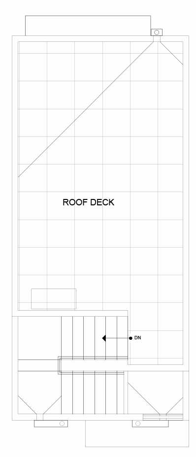 Roof Deck Floor Plan of 7051 9th Ave NE, One of the Clio Townhomes in Roosevelt