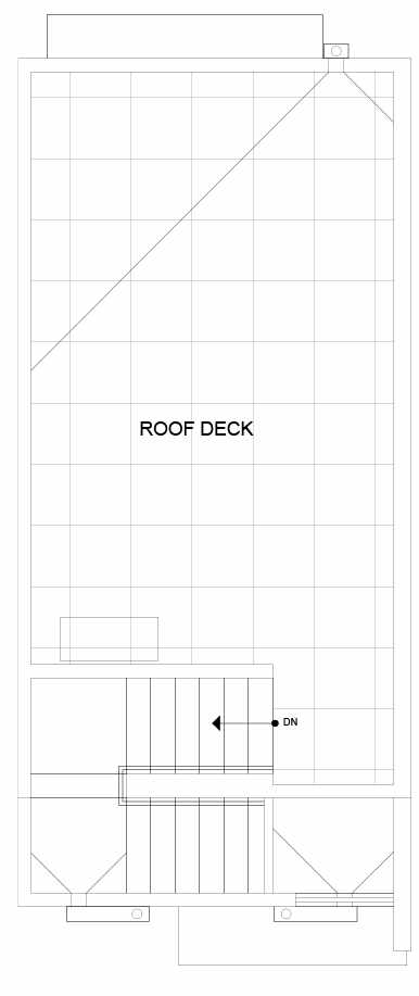 Roof Deck Floor Plan of 7053 9th Ave NE, One of the Clio Townhomes in Roosevelt