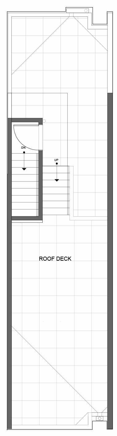 Roof Deck Floor Plan of 7055 9th Ave NE, One of the Clio Townhomes in Roosevelt