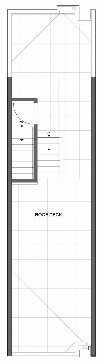Roof Deck Floor Plan of 7057 9th Ave NE, One of the Clio Townhomes in Roosevelt