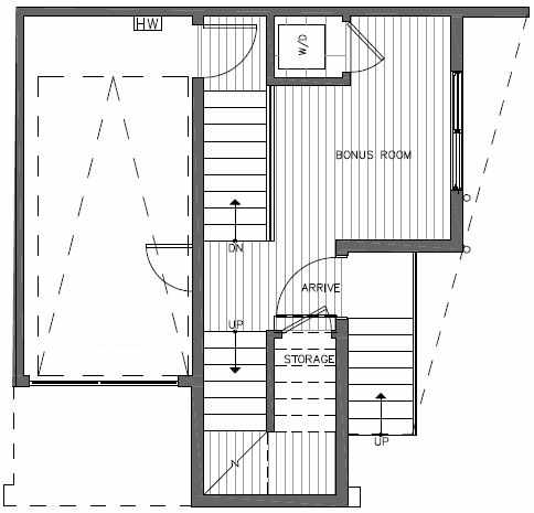 First Floor Plan of 7211 5th Ave NE of the Verde Towns in Green Lake