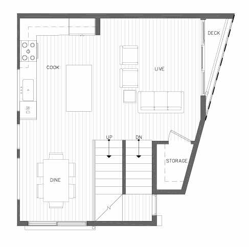 Second Floor Plan of 7211 5th Ave NE of the Verde Towns in Green Lake