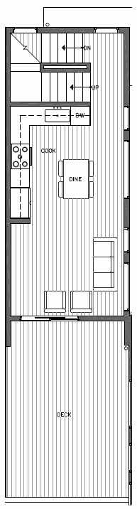 Second Floor Plan of 7217 5th Ave NE of the Verde Towns in Green Lake