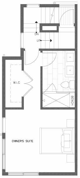 Third Floor Plan of 7219 5th Ave NE of the Verde Towns in Green Lake