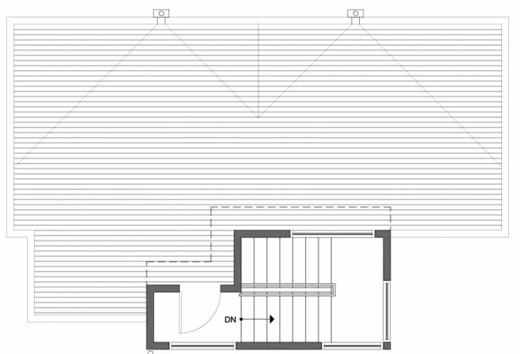 Roof Deck Floor Plan of 807 N 47th St in Sunstone at Fremont by Isola Homes