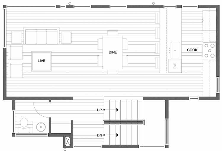 Second Floor Plan of 807 N 47th St in Sunstone at Fremont by Isola Homes