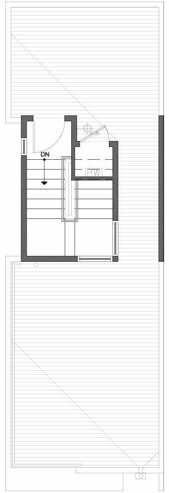 Roof Deck Floor Plan of 809C N 47th St in Sunstone at Fremont by Isola Homes