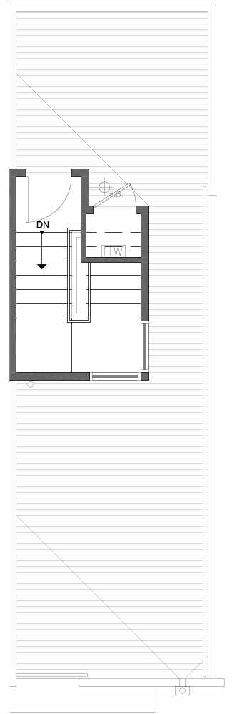 Roof Deck Floor Plan of 809A N 47th St in Sunstone at Fremont by Isola Homes