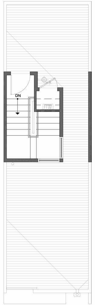 Roof Deck Floor Plan of 809B N 47th St in Sunstone at Fremont by Isola Homes