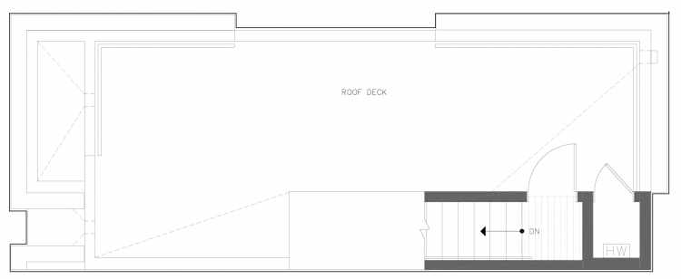 Roof Deck Floor Plan of 816 NE 63rd St in Zenith Towns South by Isola Homes