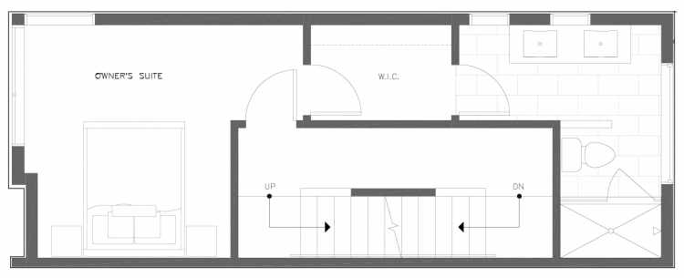 Third Floor Plan of 816 NE 63rd St in Zenith Towns South by Isola Homes