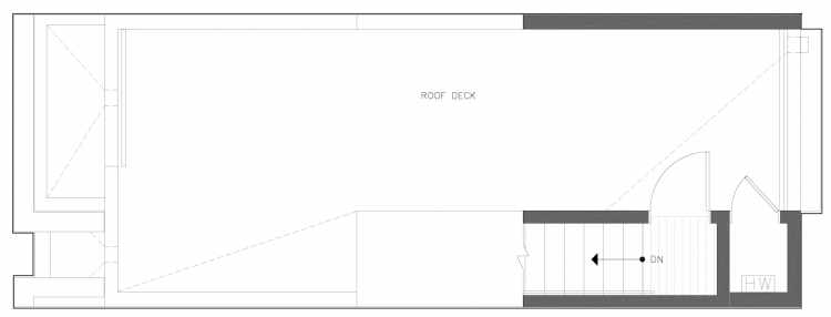 Roof Deck Floor Plan of 818 NE 63rd St in Zenith Towns South by Isola Homes