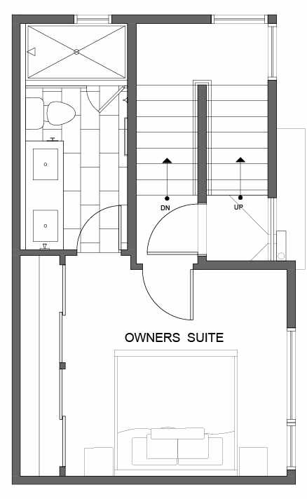 Third Floor Plan of 819 NE 71st St, One of the Clio Townhomes in Roosevelt