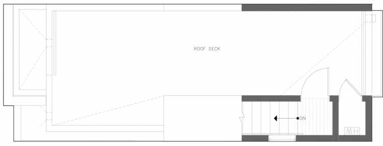 Roof Deck Floor Plan of 822 NE 63rd St in Zenith Towns South by Isola Homes