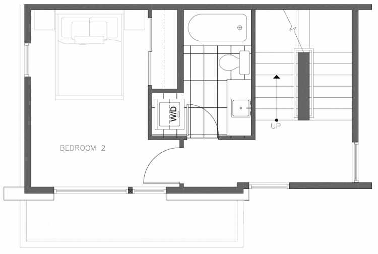 Second Floor Plan of 8354A 14th Ave NW in the Thoren Townhomes