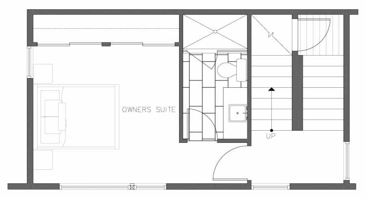 Third Floor Plan of 8354A 14th Ave NW in the Thoren Townhomes