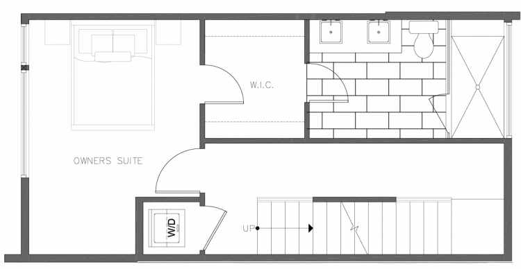 Third Floor Plan of 8354B 14th Ave NW in the Thoren Townhomes