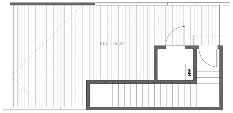 Roof Deck Floor Plan of 8354B 14th Ave NW in the Thoren Townhomes