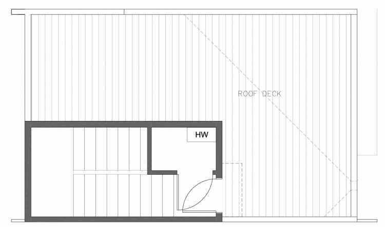 Roof Deck Floor Plan of 8354C 14th Ave NW in the Thoren Townhomes