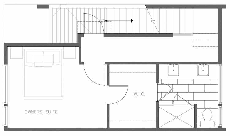 Third Floor Plan of 8354E 14th Ave NW in the Thoren Townhomes