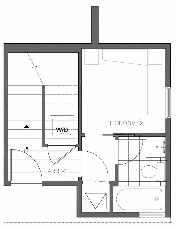 First Floor Plan of 8362 14th Ave NW in the Thoren Townhomes