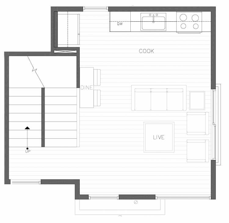 Second Floor Plan of 8362 14th Ave NW in the Thoren Townhomes