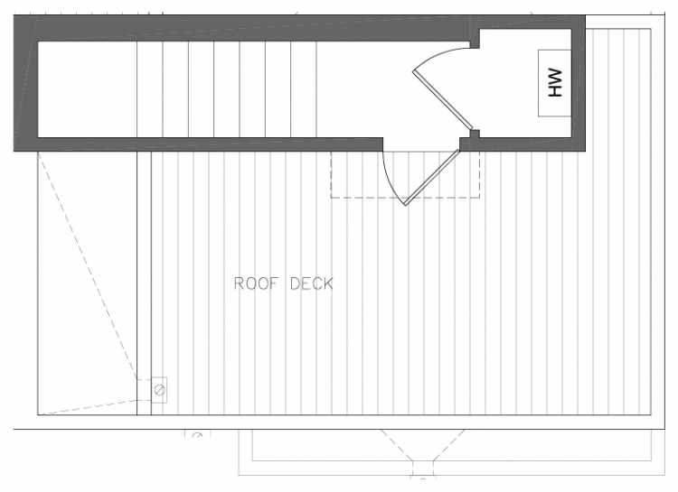 Roof Deck Floor Plan of 8362 14th Ave NW in the Thoren Townhomes