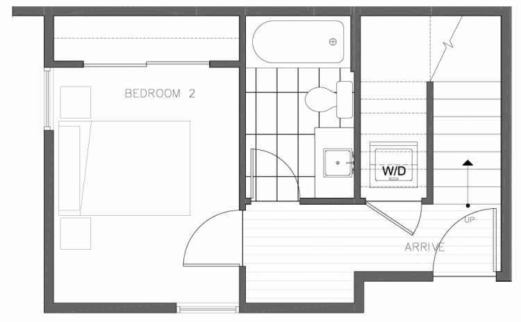 First Floor Plan of 8364 14th Ave NW in the Thoren Townhomes