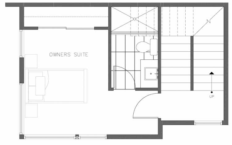 Third Floor Plan of 8364 14th Ave NW in the Thoren Townhomes