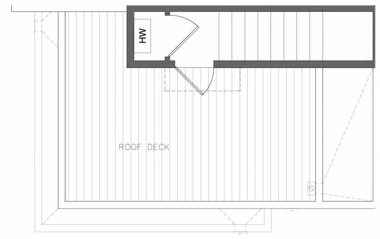 Roof Deck Floor Plan of 8364 14th Ave NW in the Thoren Townhomes