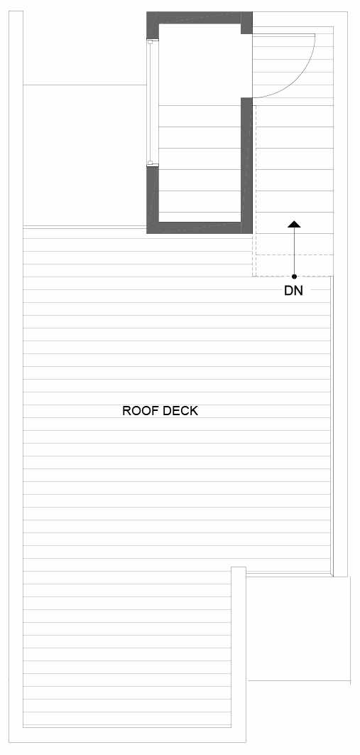 Roof Deck Floor Plan of 8503 16th Ave NW, One of the Alina Townhomes in Crown Hill