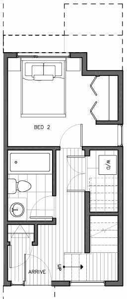 First Floor Plan of 8509A 16th Ave NW, One of the Ryden Townhomes in Crown Hill