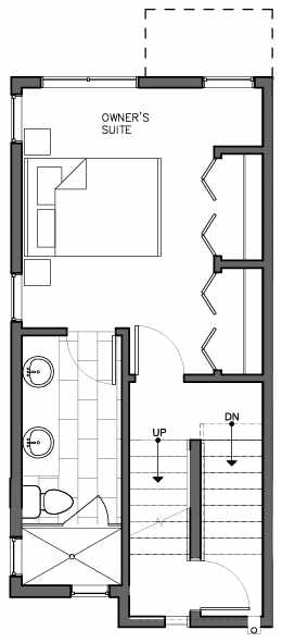 Third Floor Plan of 8509A 16th Ave NW, One of the Ryden Townhomes in Crown Hill