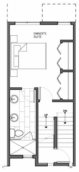 Third Floor Plan of 8509B 16th Ave NW, One of the Ryden Townhomes in Crown Hill