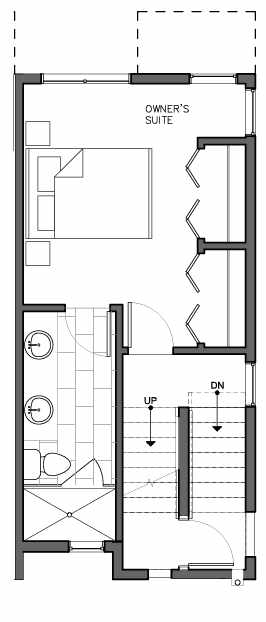 Third Floor Plan of 8509C 16th Ave NW, One of the Ryden Townhomes in Crown Hill