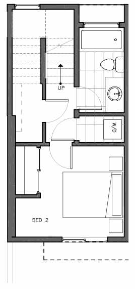 First Floor Plan of 8511A 16th Ave NW, One of the Ryden Townhomes in Crown Hill